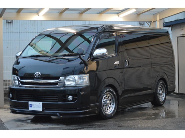 H21年9月　ハイエースワゴン　GL　SAIVAXスペシャルコンプリートワゴン(バタフライシート・ベッド・フローリングフロア・WALDエアロ・リアスポ)　デイトナクロムメッキ16インチAW　ローダウン