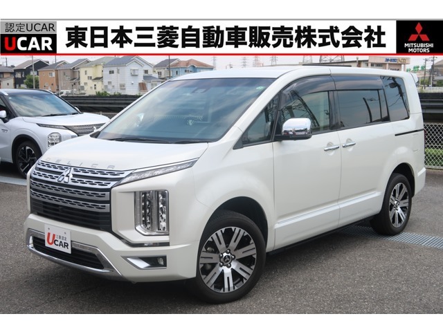 令和2年式　デリカD:5　P　7名　4WD　車検整備付　禁煙車　純正オリジナル10.1型ナビ　後席モニター　バック＆アラウンドカメラ　電動本革シート　電動サイドステップ　後側方車両検知　レーダークルーズ