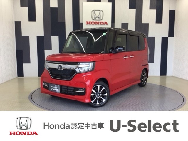 N-BOXカスタムが入庫しました！年式は令和2年、グレードは「G・Lホンダセンシング」、ボディーカラーは、ミラノレッド・ブラックです。