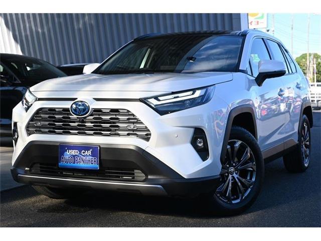 大人気RAV4ハイブリッド入荷しました！パノラマムーンルーフ・デジタルインナーミラー・純正ナビ＋TV・パノラミックビューモニター・詳細は当社HPをご覧ください！