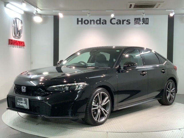 全国納車可 第三者機関証明書付 サンル-フ 新車保証 試乗車 純正ナビ TV Rカメラ BTオ-ディオ ETC LEDライト VSA シ-トヒ-タ- 電動シ-ト装備のシビック e:HEVEX入庫！