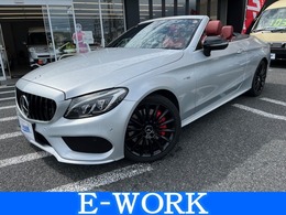 メルセデスAMG Cクラスカブリオレ C43 4マチック 4WD ナビ　TV　Bカメラ　黒幌　赤本革　19AW