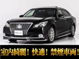 トヨタ クラウンマジェスタ 3.5 Fバージョン 禁煙車/サンルーフ/黒本革/フルエアロ/BSM