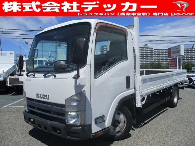 平成24年式 いすゞ エルフ 2トン積載 標準ロング 全低床 5MT 荷寸435/180/36  ロープ穴左右4カ所ずつ付き！