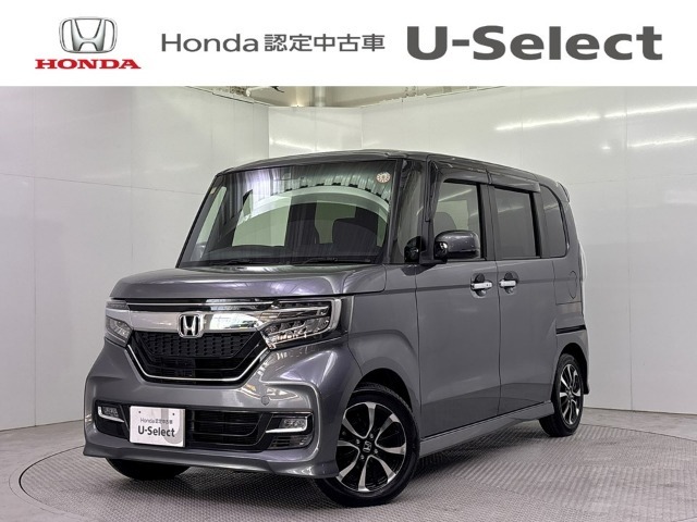 令和3年式のN-BOXカスタム入庫！！ホンダセンシング搭載車！！左側電動スライドドア！！フロント左右シートヒーター！！ETC！！サイドカーテンエアバッグ！！純正アルミホイール！！USB充電接続ジャック