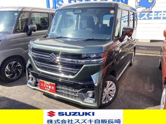 スペーシアカスタム　カスタム　HYBRID　GS OK保証プレミアム付き　車検10年1月　走行2，000キロ　修復歴無し　店舗へご来店いただける方のみ販売させて頂きます。