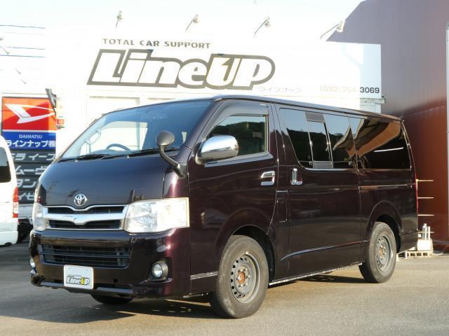 福岡のハイエース専門店ラインナップです！販売以外にも車検・修理・保険・板金塗装・ロードサービスなどお車に関することはなんでもお気軽にお問い合わせください！