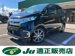 三菱 eKカスタム 660 T セーフティパッケージ ターボ　衝突被害軽減装置　ナビ　フルセグ