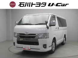 トヨタ ハイエースバン 2.8 スーパーGL ダークプライムII ロングボディ ディーゼルターボ 4WD フルセグ/Fスポイラー/社外足回り