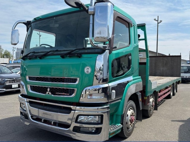 ☆走行207160km　380馬力(カタログ値)　7速　車検整備付 ☆荷台寸8.4m×2.45m　積載量13200kg　花見台ヒップリフター
