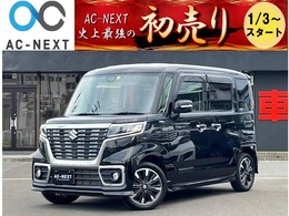 スズキ スペーシア 660 カスタム ハイブリッド XSターボ 4WD ワンオーナー/純正8型ナビ/BT/パドルシフト