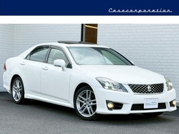 トヨタ クラウンアスリート 3.5 サンルーフ　純正ナビ　ブラウン本革シート