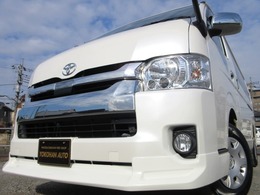 トヨタ ハイエース 2.7 GL ロング ミドルルーフ 4WD 5型TSS1オナ禁煙ナビTV電動ドアLEDWエアB