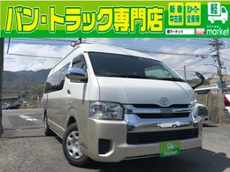 トヨタ ハイエース 2.7 グランドキャビン 10人乗り　純正SDナビ　プッシュスタート