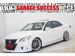 トヨタ クラウンアスリート ハイブリッド 2.5 S サンルーフ/黒内装/黒革シート/社外車高調/