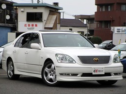 トヨタ セルシオ 4.3 eR仕様 エアロ 黒革シート 社外ナビ 後席モニター