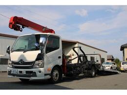 日野自動車 デュトロ 積載車/キャリアカー　ユニック　4段クレ 