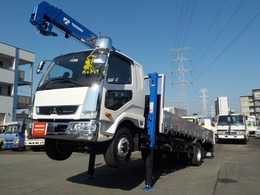 三菱ふそう ファイター 標準幅増トンセルフクレーン4段ラジコン付 タダノ製ハイジャッキ7.2トン積み未使用車