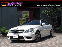 AMG Cクラスクーペ C63 黒革シート.スライディングルーフ.HID.18AW