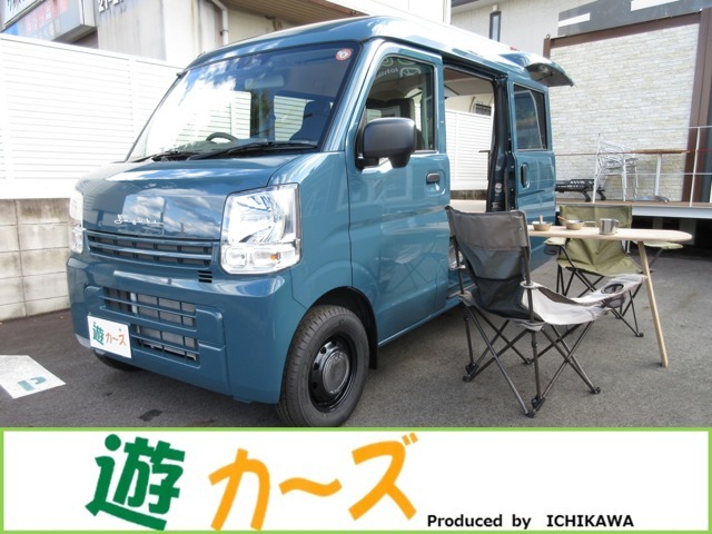 遊カ～ズ☆キャンパーバン☆新車ベース☆令和7年式エブリイPAリミテッドベースのキャンパーバン完成！外観は プチっとカスタム！当店オリジナルの手作りの木製のフルフラットベットキットを搭載！