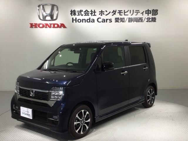 全国納車可 第三者機関証明書付 Honda SENSING 新車保証 試乗禁煙車 ナビLXU-247NBI フルセグ Rカメラ CD録音 BTオーディオDVD ETC装備のN-WGNカスタム L入庫！