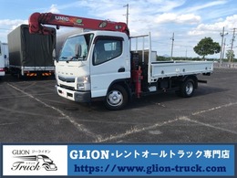 三菱ふそう キャンター 4段クレーン・ラジコン付・ワイドロング ・MT・平ボディ　4段クレーン　ラジコン付