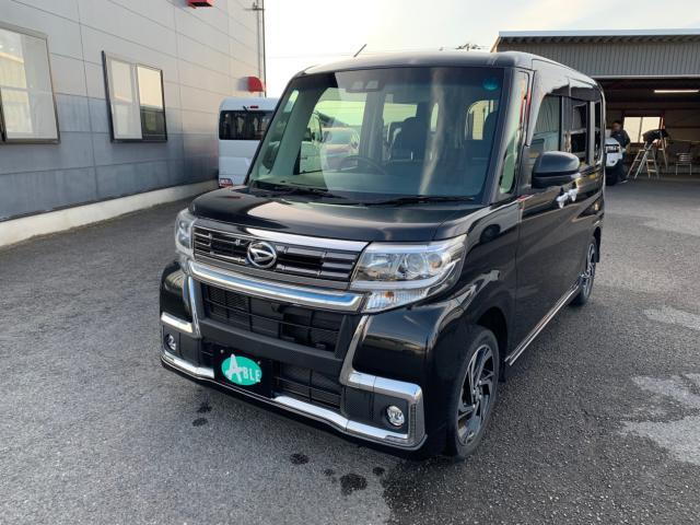 R01年式 タントカスタムRS 入庫しました。納車時、オイル・オイルエレメント・ワイパーゴムはもちろん消耗部品等悪いところは、交換して納車します。