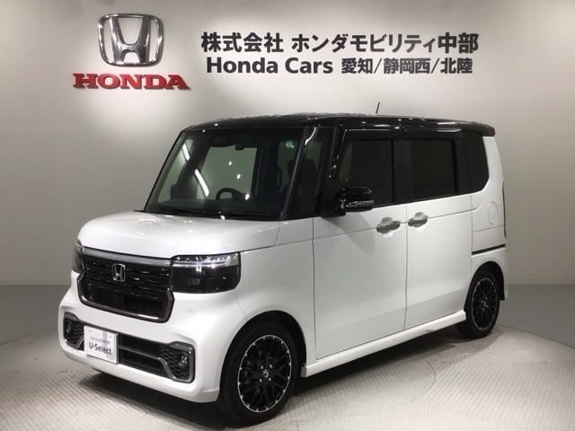 全国納車可 第三者機関証明書付 Honda SENSING 2ト-ン 2年保証 ナビLXU-242NBi フルセグRカメラ CD録音 DVD装備のN-BOXカスタム ターボコーディネートスタイル入庫！