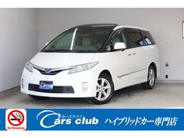 トヨタ エスティマハイブリッド 2.4 G レザーパッケージ 4WD 大型サンルーフ　本革シート