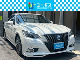 トヨタ クラウンアスリート ハイブリッド 2.5 G 禁煙　サンルーフ　黒革　前後エアロ