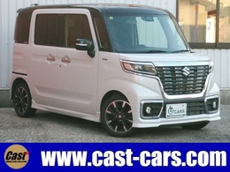 スズキ スペーシア 660 カスタム ハイブリッド XSターボ ツートン/W電動ドア/黒半革/禁煙/ナビTV