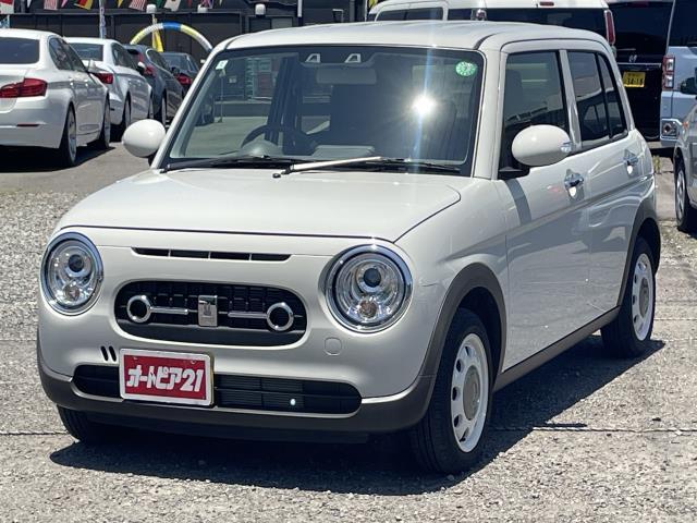 令和6年式♪走行距離約4,910km♪デュアルカメラブレーキサポート搭載♪スマホ連携対応純正ディスプレイオーディオ付♪アルトラパンLC X入庫しました♪