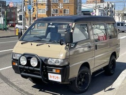 三菱 デリカスターワゴン ディーゼル　ハイルーフ　ベージュ全塗装 4WD　マット　冬タイヤ　マッドタイヤ