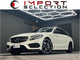 メルセデスAMG Cクラスワゴン C43 4マチック 4WD サンル-フ ブルメスタ- ACC 赤レザー 4