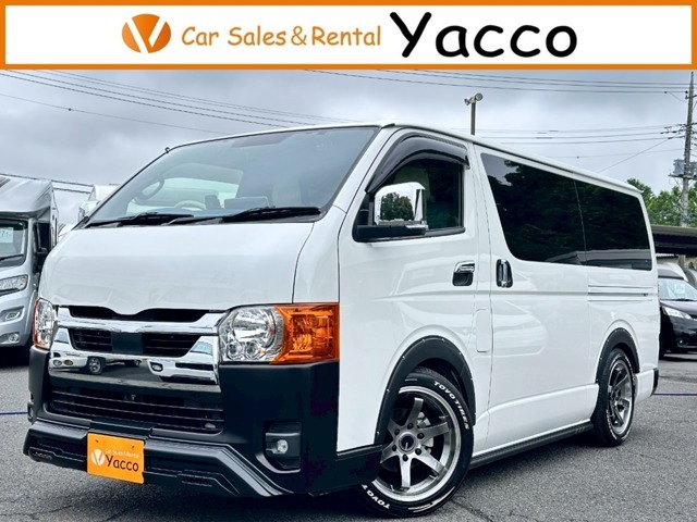 R5年　ハイエースバン　ダークプライムII　ベッドキット　車輛サイズ469cm×169cm×190cm　乗車定員5名　就寝定員2名　純正LEDヘッド　パノラミックビュー　両側パワスラ　社外エアロ　社外アルミ