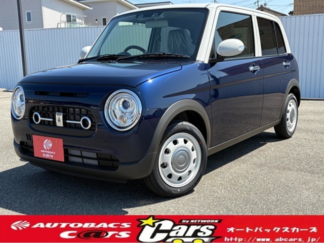 オートバックスカーズ・NEW土山店です♪お車が入庫致しました！令和7年式　スズキ「ラパンLC」グレードは「X　2WD」カラーは「ノクターンブルーP Sベージュ2トーンルーフ」です♪