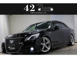 トヨタ クラウンアスリート ハイブリッド 2.5 G 黒革SSR19AWテイン車高調BカメラETC