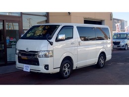 トヨタ ハイエースバン 2.8 スーパーGL ダークプライムII ロングボディ ディーゼルターボ 4WD 純正ナビTV　全方位モニター