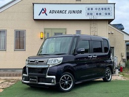 ダイハツ タント 660 カスタム RS SA 純正8型ナビ　禁煙車　革調シートカバー