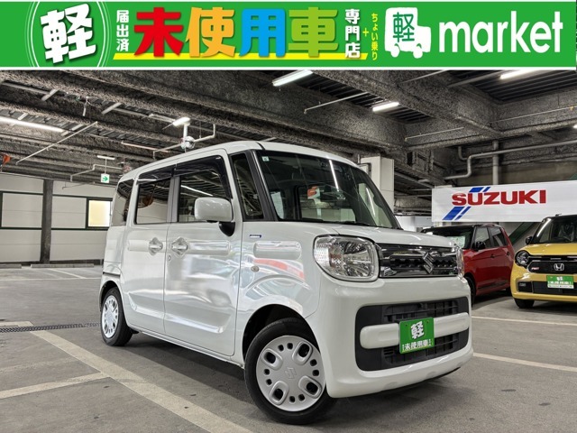 この度は、新車・届出済み未使用車専門店　軽マーケットのスペーシアをご覧頂き誠にありがとうございます。