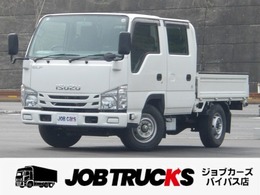 いすゞ エルフ 3.0 ダブルキャブ ロング フルフラットロー ディーゼルターボ 平ボディー　AT　ディーゼル　社外Mナビ