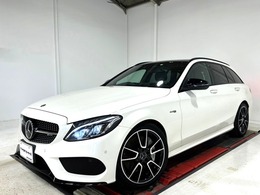 メルセデスAMG Cクラスワゴン C43 4マチック 4WD 禁煙車/黒革/サンルーフ/純正19AW/ナビTV