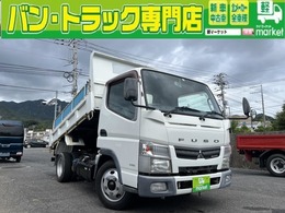 三菱ふそう キャンター 3.0 ダンプ 全低床 ディーゼルターボ PS　PW　エアB　外品シフトノブ　2t