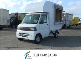 三菱 ミニキャブトラック 移動販売車　キッチンカー　フードトラック 後部新規架装　3槽シンク　2面販売窓