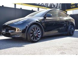 テスラ モデルY 1オーナーパフォーマンスタービン21AW パフォーマンス黒革Pシートヒーターバッテ