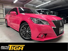 トヨタ クラウンアスリート ハイブリッド 2.5 G 純正ナビ　ETC　サンルーフ　白本革