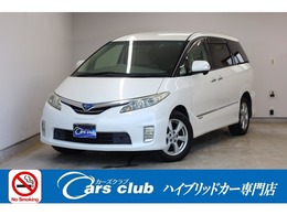 トヨタ エスティマハイブリッド 2.4 G 4WD 両側電動スライドドア　純正8型HDDナビ　B