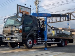三菱ふそう ファイター ハイジャッキ増トン　タダノ3段　ラジコン フックイン　重機運搬車　6800kg積載