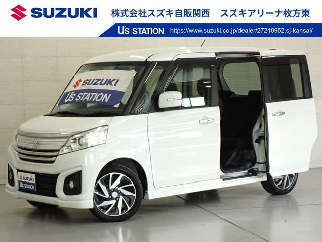 長く乗りやすい人気カラー　クリスタルホワイトパールのスペーシアカスタムが仲間入り☆　広々車内で　お子様とのお出かけやドライブでも大活躍♪　※当社では業販及び転売目的の方への販売はお断りしております。