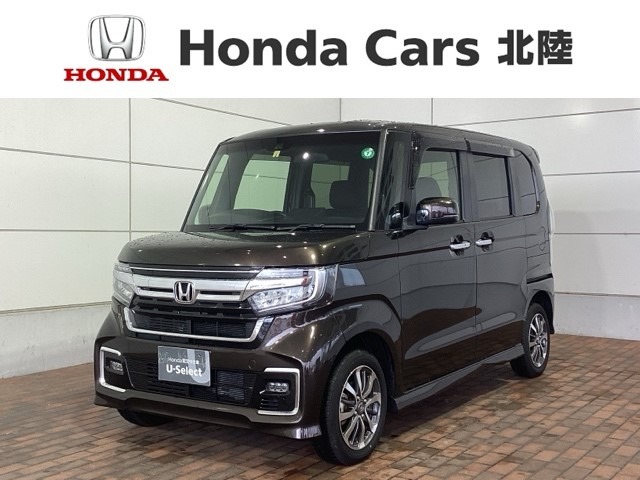 全国納車可 第三者機関証明書付Honda SENSING 2年保証 ナビVXU-185NBI フルセグ Rカメラ CD録音 BTオ-ディオ DVD シ-トヒ-タ-ETC装備のN-BOXカスタムL入庫！